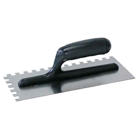 FRATTONE DENTATO C/MANICO IN ABS 28x12 cm - dentatura 12x12