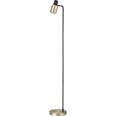 Lámpara de pie modelo Maena acabado cuero/negro, 143cm(alto) 23cm(ancho) 23cm(largo)