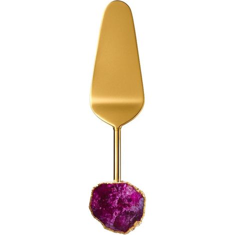 Pelle à Tarte de Service en Acier Doré et Rose 26 x 6,5 x 2 cm - PANGIVO (1/3)