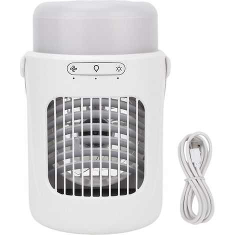Raffrescatore d'aria portatile ricaricabile tramite USB, batteria da 10.000 mAh e serbatoio dell'acqua da 600 ml, doppia batteria (1/5)