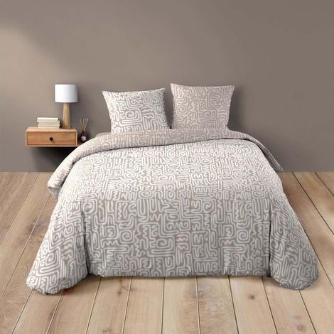 Housse de couette 240x220 + 2 taies 100% coton