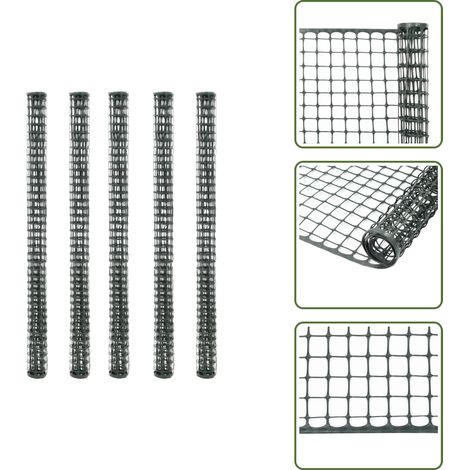Protección para animales - vidaXL Malla para valla de jardín HDPE 5 unidades 1x1,2 m verde - Cerca para plantas