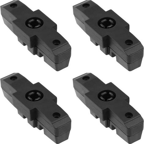 Juego de 4 pastillas de freno de repuesto para bicicleta, Compatibles con HS11, HS22, HS24, HS33 y HS66, Tapones de freno goma competición, Negro (1/5)