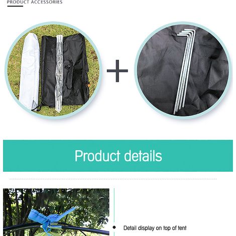 Tienda de playa portátil ultraligera Soleil para camping, pesca, jardín y playa – 230 x 210 cm, fabricada en poliéster 170T resistente a los rayos UV, para 5-8 personas, incluye bolsa de transporte y (1/5)