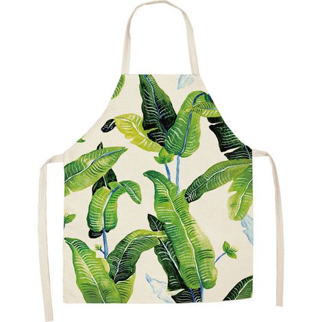 Tablier De Cuisine - Coton Et Lin Imperméable Résistant À L'Huile - Pour Chef Et Pâtissier - 1 Pièce (1/2)