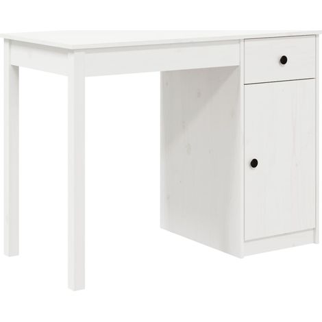Maison Exclusive - Schreibtisch Weiß 100x50x75 cm Massivholz Kief