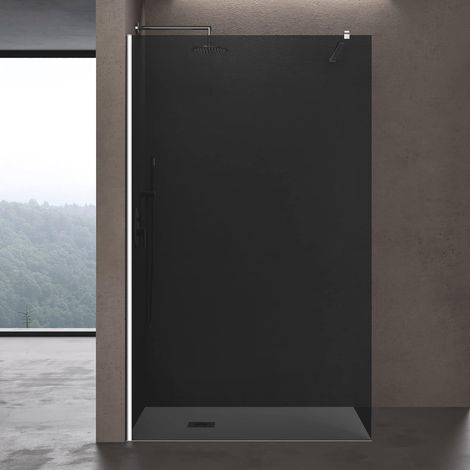 doporro Box Doccia Walk-In Bremen2VG 80x200cm, Parete Doccia Anticalcare in Vetro da 10mm con Braccio Sostegno Telescopico in Acciaio MMBR3 (1/5)