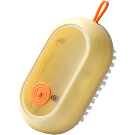 Brosse multifonctionnelle pour nettoyage chaussures et vêtements, brosse douce réutilisable jaune, lavage maison, brossage efficace (1/5)