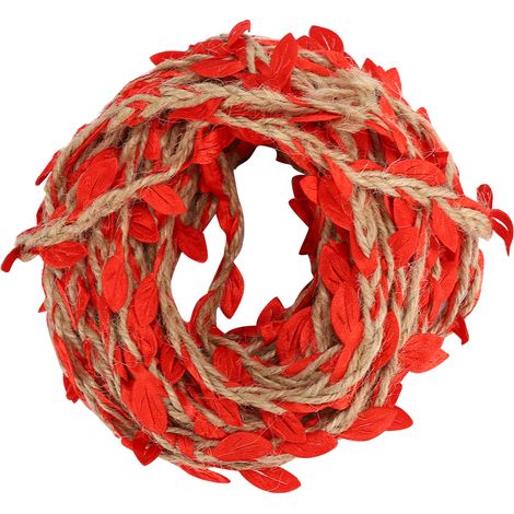 Guirlande de Vigne Artificielle Rouge 10m pour Décoration Mariage Jardin Fête Maison (1/5)