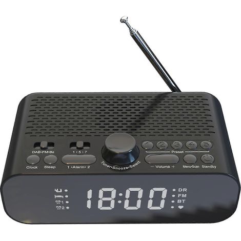 Langzeitnutzung Stereo-Lautsprecher, schwarze Farbe, Subwoofer, Nachttischradio mit FM-Funktion