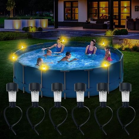 Lot de 6 Lampes Solaires LED Extérieur IP44 Étanches – Éclairage Déco Jardin Terrasse Chemin Pelouse