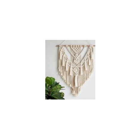 Makramee-Wandteppich im Boho-Chic-Stil, gewebt, 55 cm x 70 cm (1/5)