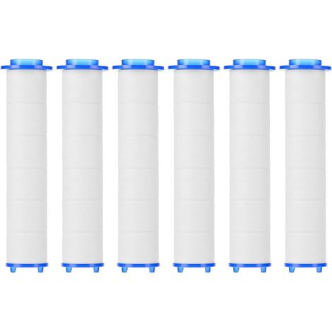 6 Pièces Filtres Douche Anti-Calcaire - 9,5 x 2 cm - Filtration Remplacables pour Pommeau Douche, Élimine Impuretés & Protège Peau (1/5)