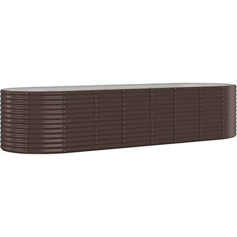 Maison Exclusive - Jardinera arriate acero galvanizado marrón 322