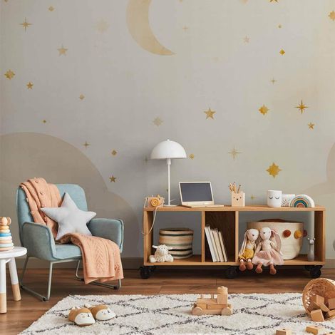Papel pintado artgeist noche estrellada negro 350x245 cm autoadhesivo