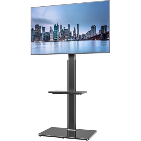 Support TV pivotant pour téléviseur LED LCD Plasma de 19 à 42 Pouces avec 2 étagères (1/5)