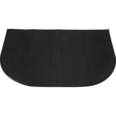 Tapis anti-feu demi-rond en fibre de verre double couche antidérapant protection sol ignifuge 50 x 80 cm (1/5)