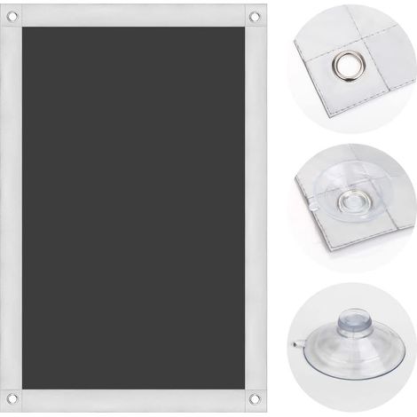 Store thermique, pour fenêtre de toit, protection contre la chaleur, sans perçage, avec ventouses, 60 x 73 cm (l x L), pour M04/304, noir (1/5)