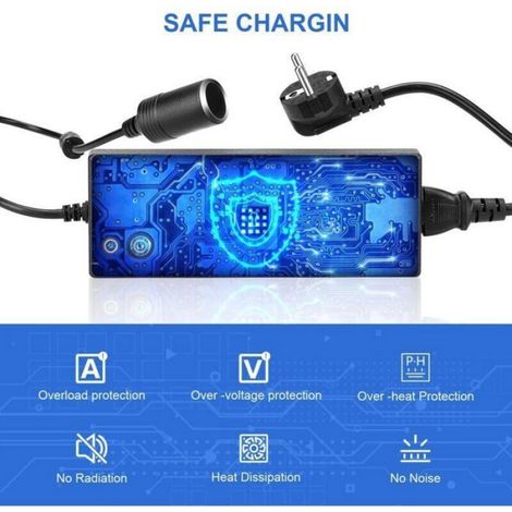 Adaptateur secteur LED 12V - - 10A - 120W - Prise allume-cigare - Compatible bandes LED 12V (1/4)