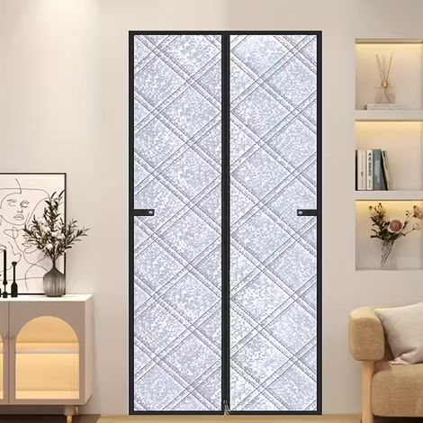 Cache-Porte 110x220cm - Isolation Thermique/Acoustique, Anti-Vent, Barrière Insectes, Montage Instantané (1/5)