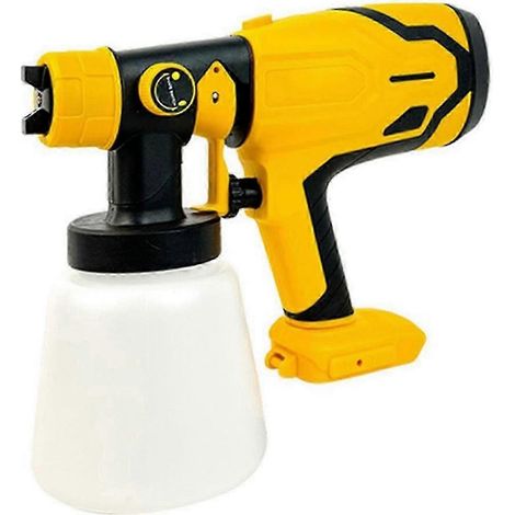 Kit de pistolet à peinture sans fil compatible avec les batteries Dewalt 18 V et 20 V, rotation à 360°, largeur de pulvérisation réglable (1/5)