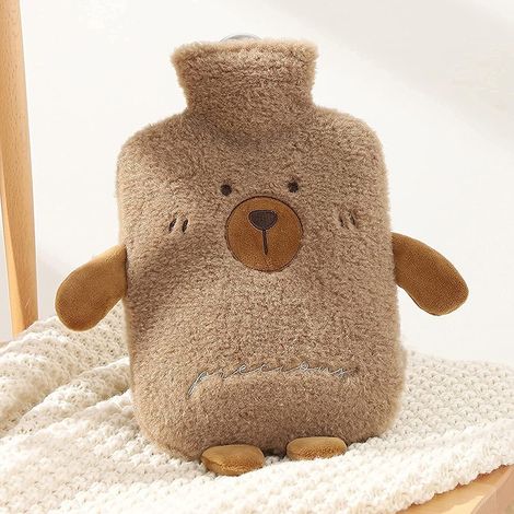 Bouillotte peluche - 2 L - Eau chaude - Housse (1/5)