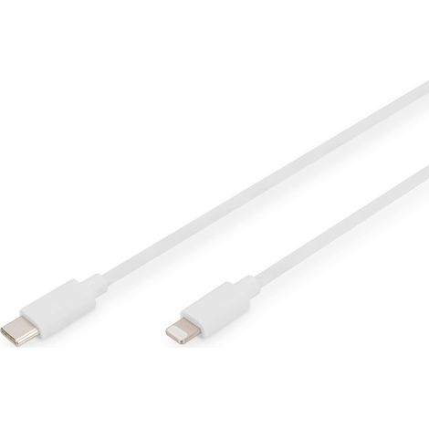 DIGITUS Daten-/Ladekabel, USB-C - Lightning, MFI, 1m