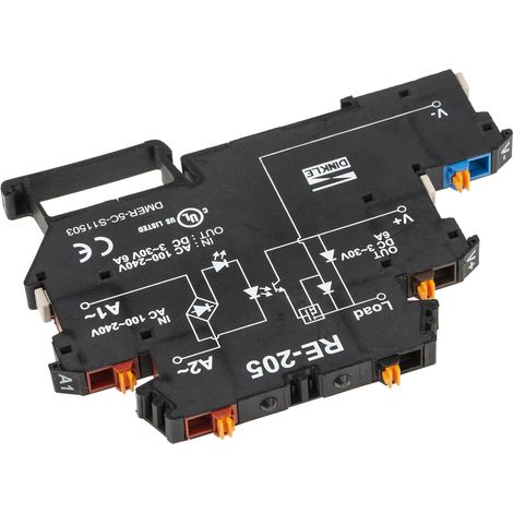 Optocoupleur RS PRO, montage Rail DIN, 8 mA, longueur 61.7mm ( Prix pour 1 ) (1/2)