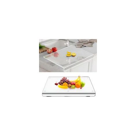 Planche à découper en acrylique alimentaire 40x30cm – Résistante à la chaleur et anti-rayures – Pour découpe précise de fruits et légumes (1/4)