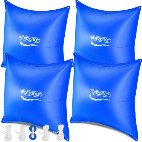 Monzana pool cushion up to -20°C XL air cushion XXL incl. rope PVC double seam safety valve eyelets cover winter storage  4x 120x120cm Poolkissen (de)