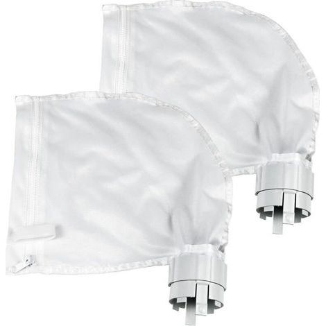 Juego de 2 bolsas de filtro para limpiafondos, aptas para los limpiafondos Polaris 360 y 380, con cierre de cremallera y diseño ajustable, color blanco (1/4)
