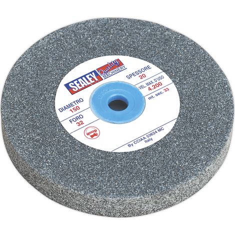 Sealey 150 x 20mm Grinding Stone 32(13)mm Bore - A36Q Coarse BG150/16