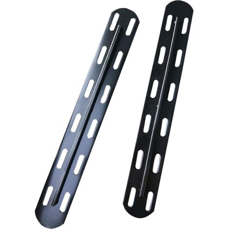 Lot de 2 connecteurs plats en fer - 250 x 40 x 2,75 mm - Plaque perforée en métal - Connecteur en bois - Plaque de connexion - Plaque de connexion en métal - Connecteur en acier - Tôle perforée (1/3)