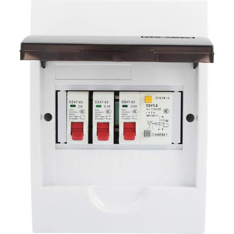 Ej.Life Sicherungskasten, 2-Wege-40-A-30-mA-RCD-2-MCB-Stromversorgung für Garagen- und Wohngebäudestrom (1/4)