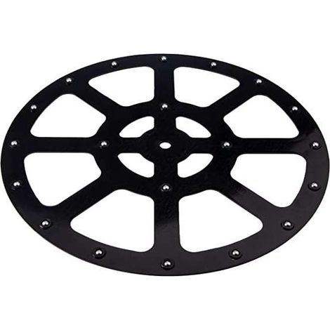 Cyclingcolors – Plateau pivotant 360° sur roulement à billes – Capacité 100kg – Plastique Delrin noir – Diamètre 292mm – Pour meubles et rangements