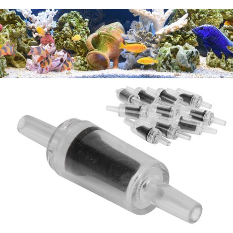 Vannes Anti-retour pour Aquarium Accessoires Pompe à Air Transparent Noir - 10 Pièces (1/5)