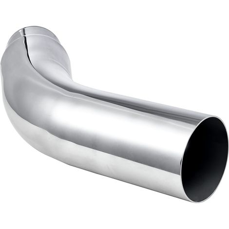Buse d'échappement coudée 1016mm entrée 127mm sortie 584mm longueur chrome avec pince pour camion berline SUV résistance haute température (1/5)