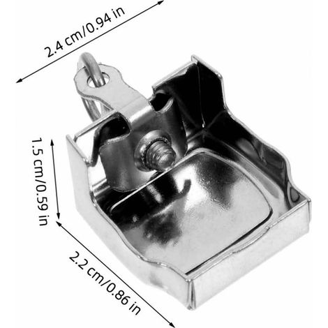 Embouts en acier inoxydable usinés avec précision pour connecteurs de rails de rideaux, sans perçage, pour fenêtres et tissus d'ameublement (20 pièces) (1/5)