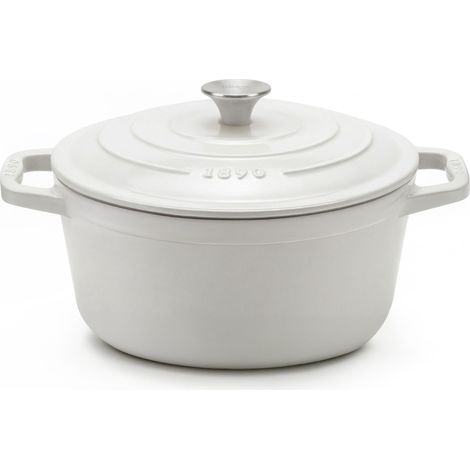 La Fonderie 1890 IENA25 - Cocotte en fonte 25cm beige (1/5)