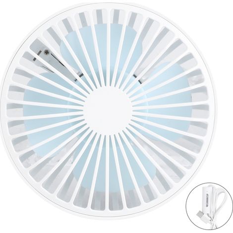 5V 5W 360° verstellbarer USB-Autolüfter, Zubehör-Lufteinlass mit LED-Beleuchtung (1/5)