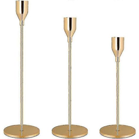 Ensemble de 3 chandeliers de tailles différentes (33/28/24 cm de hauteur). (1/4)