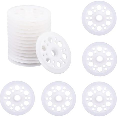 100 rondelles en plastique, en polypropylène et en mousse, pour la fixation et le support des panneaux isolants. (1/5)