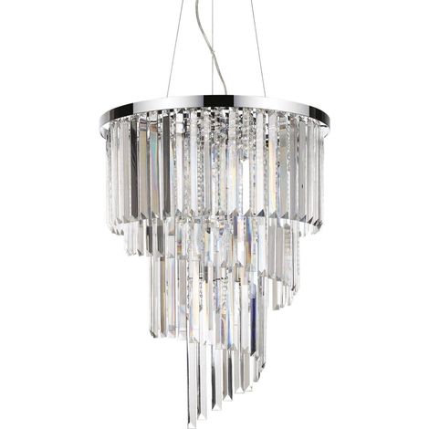 Ideal Lux Carlton - Suspension à 12 ampoules, chrome, E14 (1/2)