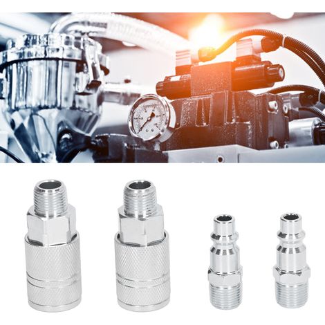 Kit adaptateur pour outils pneumatiques de type américain 3/8" NPT, raccord rapide pour tuyau d'air, kit de connexion pour accessoires de compresseur d'air industriel I/M (1/5)
