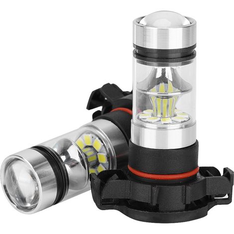 Deux ampoules LED antibrouillard de voiture haute luminosité blanches 12-24V 100W 6000K, adaptées aux modèles Jeep Patriot 2015-2018. (1/5)