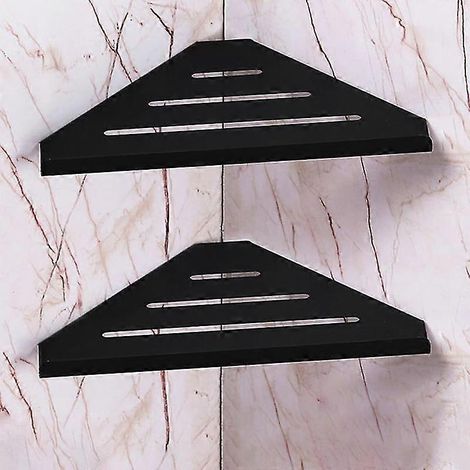 1 estante de esquina para baño, estante de baño de acero inoxidable de una sola capa, almacenamiento de ducha montado en la pared, accesorios de baño (1/2)