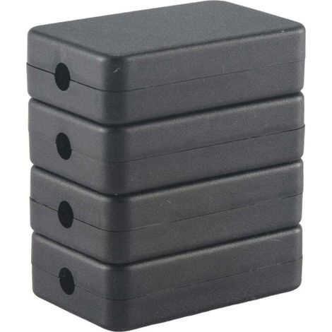 BoîTier de Jonction Électrique Étanche 4 Pièces en Plastique Noir 55x35x15mm (1/4)
