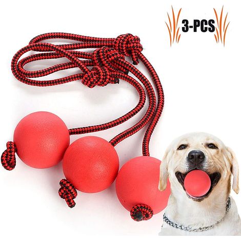 MINKUROW Palla Da Lancio Del Cane, 3 Pezzi Palla Per Cane Bungee Con Corda Corda A Sfera In Gomma Naturale Cane Giocattolo Cucciolo Giocattoli Per Cani Di Piccola Taglia Giocattoli Per Cani Per C (1/5)