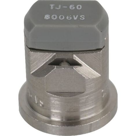 Boquilla anti-deriva venturi doble chorro plano TJ 80掳 06 gris acero inoxidable TeeJet TEEJET TJ608006