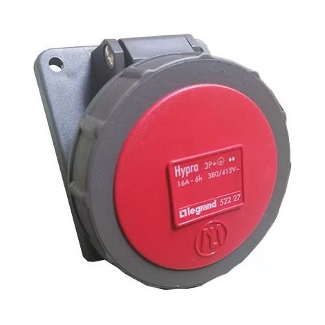 Legrand 052227 Base inclinata Presa Hypra 3P+T 16A 380-415V IP67 grigio